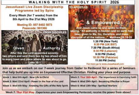 Spiro’s Walking with the Holy Spirit, Walking with the Holy Spirit talks, Christian spiritual growth, Holy Spirit teachings, Eastertide reflections, Lent and Easter spirituality, Walk with Me Lent booklet, Christian discipleship, walking with Jesus, fellowship of the Holy Spirit, Ephesians 4 teachings, Christian meditation series, spiritual transformation, becoming like Christ, Christian faith journey, Pentecost preparation, Holy Spirit ministry, Christian encouragement, prayer and reflection, spiritual renewal, Christian talks 2026, healing through faith, miraculous healing testimony, Christian life lessons, discipleship teachings, church ministry, unity of the Spirit, Christian devotionals, faith and healing, Catholic spirituality, Christian meditation resources, spiritual formation, Jesus discipleship, prayer journey, Christian inspiration, biblical teachings, Christian community, faith development, Holy Spirit guidance, Easter season reflections