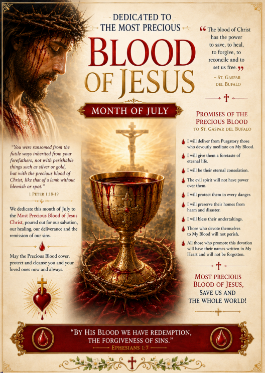 Blood Of Jesus Month Of July